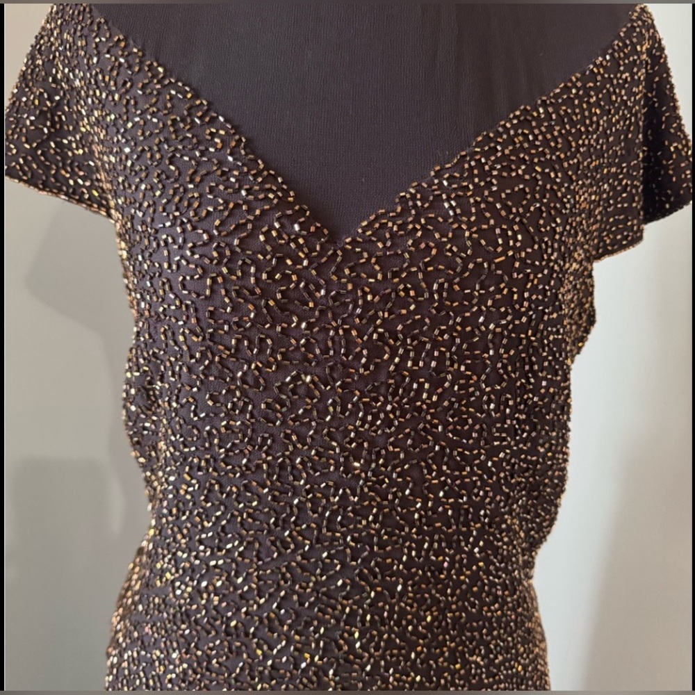 J Kara Black Dress with Silver Embellishments